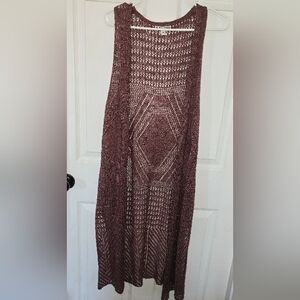 Moral Fiber Brand, Xlarge, Open Tunic Long Crochet Cardigan